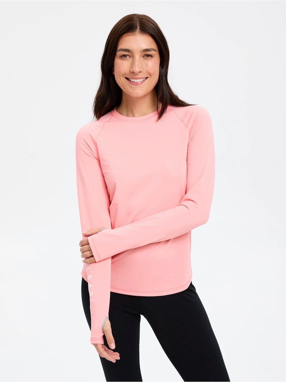 SOLBARI Long Sleeve Rash Guard UPF 50+ SMALL, Sunkissed Peach